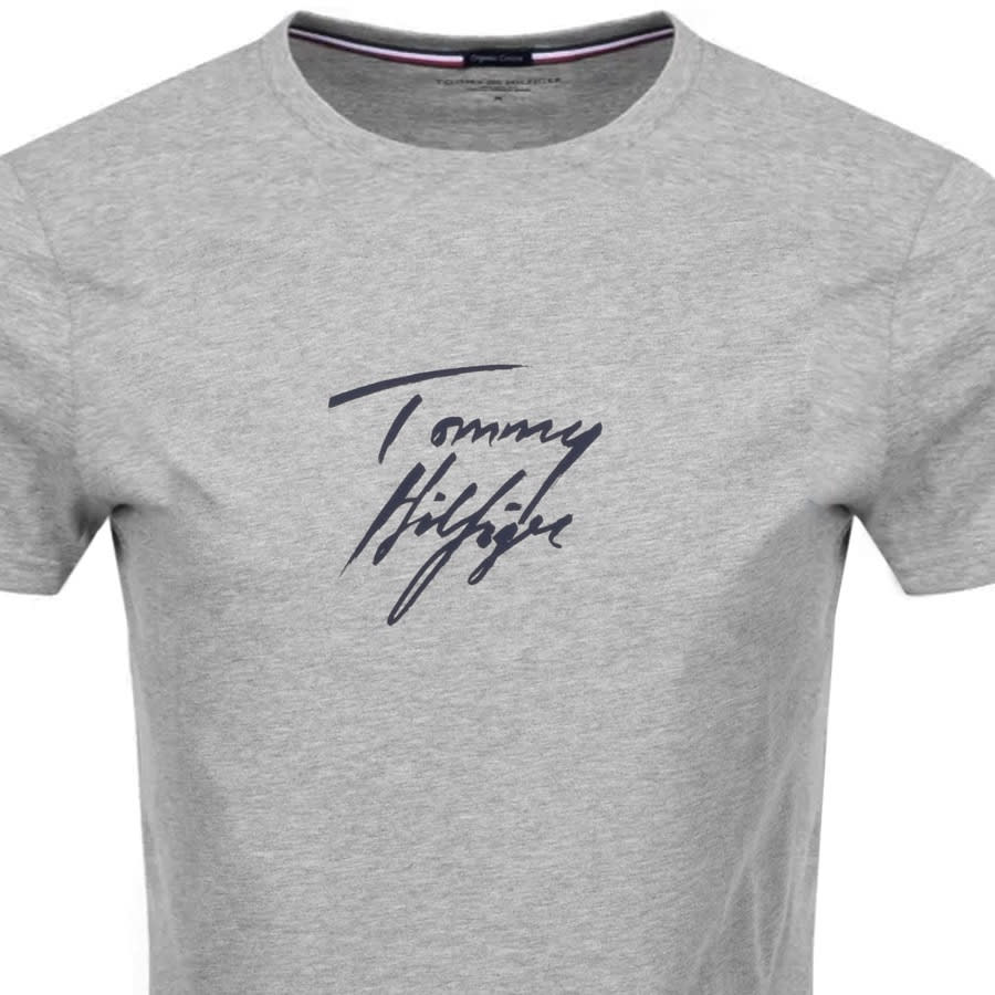 Alternative Image for ProductTommy Hilfiger Logo T Shirt Grey2